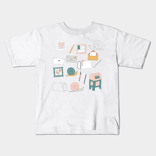 Snail Mail Kids T-Shirt by LauraKatMax